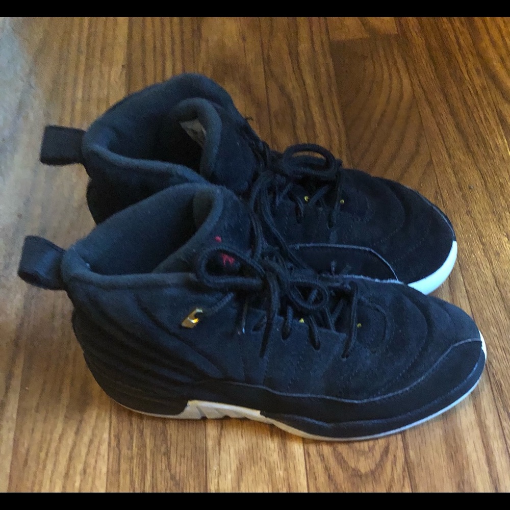 Black Suede Nike Air Jordan Kids Shoes Size 1.5